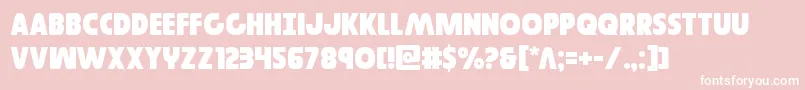 Governor Font – White Fonts on Pink Background