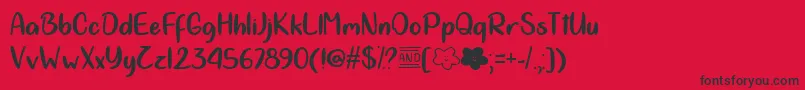 fuente CloudCalligraphyTtf – Fuentes Negras Sobre Fondo Rojo