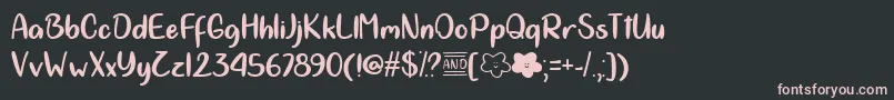 Шрифт CloudCalligraphyTtf – розовые шрифты на чёрном фоне