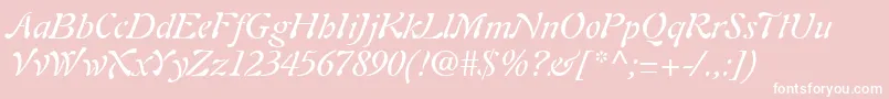 AuriolLtItalic Font – White Fonts on Pink Background