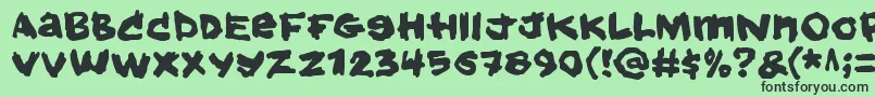 Holdyourbreathフォントについての詳細 フォントHoldyourbreath – 緑の背景に黒い文字