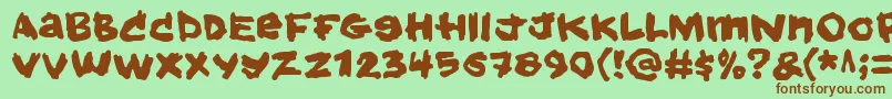 Holdyourbreath Font – Brown Fonts on Green Background