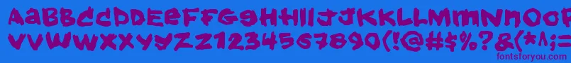 Holdyourbreath Font – Purple Fonts on Blue Background
