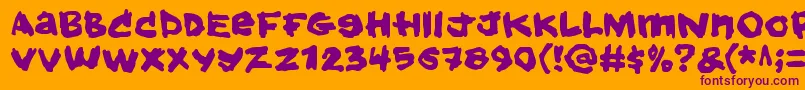 Holdyourbreath Font – Purple Fonts on Orange Background