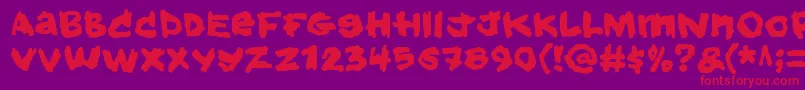 Holdyourbreath Font – Red Fonts on Purple Background