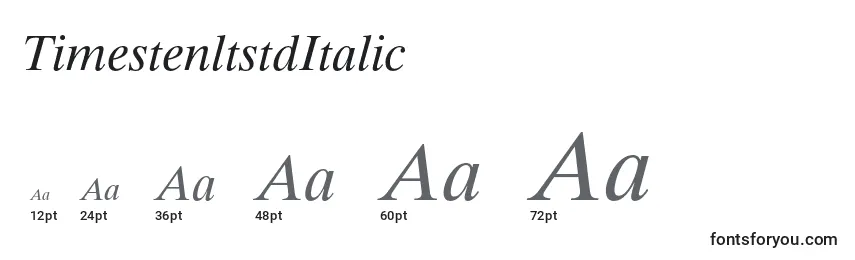 Размеры шрифта TimestenltstdItalic