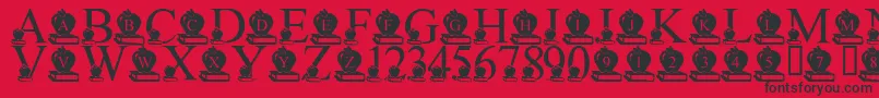 LmsBackToSchool Font – Black Fonts on Red Background