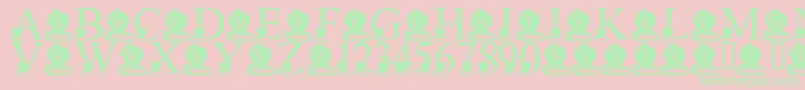 LmsBackToSchool Font – Green Fonts on Pink Background