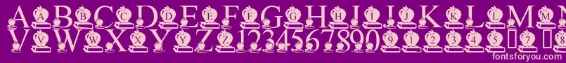 LmsBackToSchool Font – Pink Fonts on Purple Background