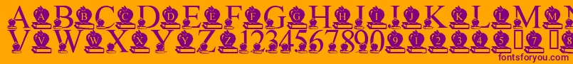 LmsBackToSchool Font – Purple Fonts on Orange Background