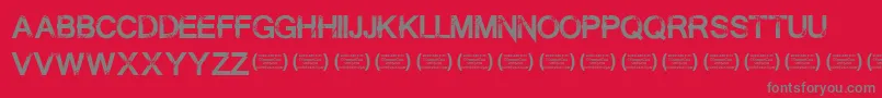 SummontheexecutionerRegula-Schriftart – Graue Schriften auf rotem Hintergrund