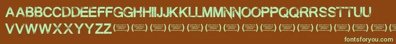 SummontheexecutionerRegula Font – Green Fonts on Brown Background