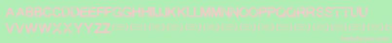 フォントSummontheexecutionerRegula – 緑の背景にピンクのフォント