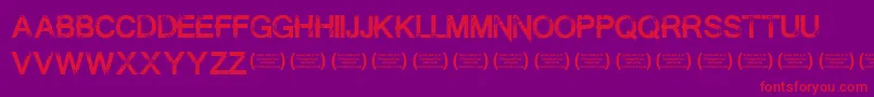 SummontheexecutionerRegula Font – Red Fonts on Purple Background