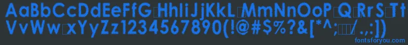 10100 Font – Blue Fonts on Black Background
