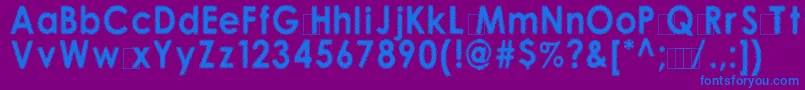 Czcionka 10100 – niebieskie czcionki na fioletowym tle