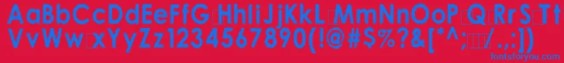 10100 Font – Blue Fonts on Red Background