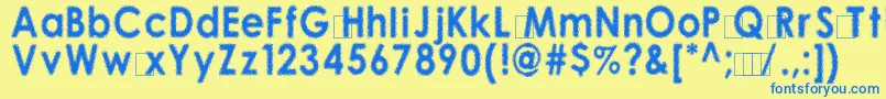 10100 Font – Blue Fonts on Yellow Background