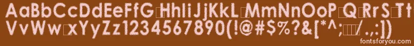 10100 Font – Pink Fonts on Brown Background