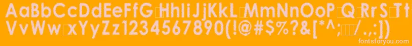 10100 Font – Pink Fonts on Orange Background