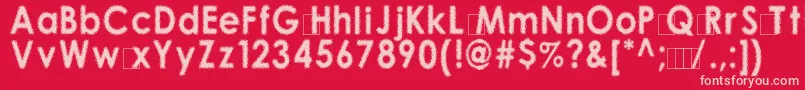 10100 Font – Pink Fonts on Red Background