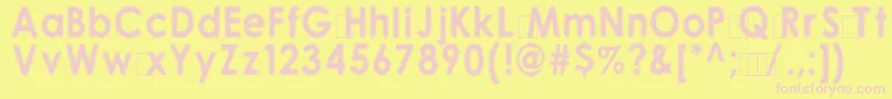10100 Font – Pink Fonts on Yellow Background