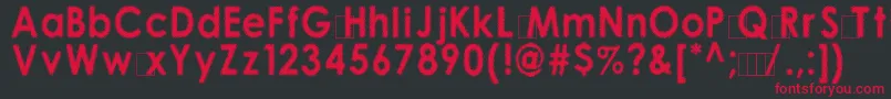 フォント10100 – 黒い背景に赤い文字