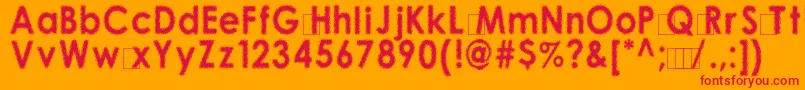 フォント10100 – オレンジの背景に赤い文字