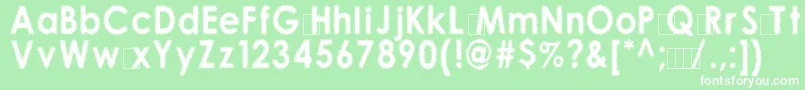 フォント10100 – 緑の背景に白い文字