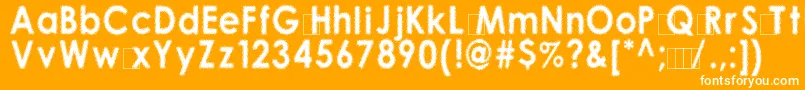 10100 Font – White Fonts on Orange Background
