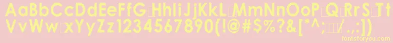 10100-Schriftart – Gelbe Schriften auf rosa Hintergrund