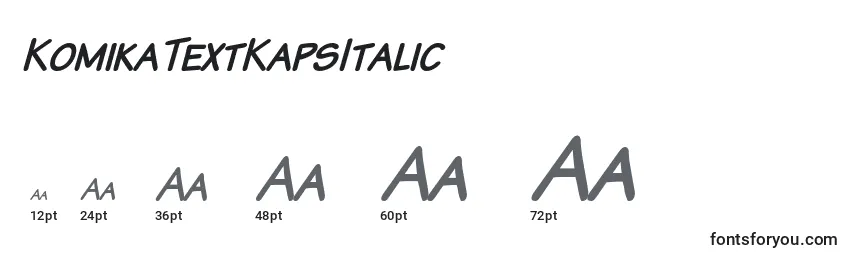 Размеры шрифта KomikaTextKapsItalic