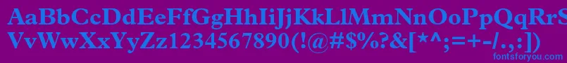 PlantinstdBold Font – Blue Fonts on Purple Background