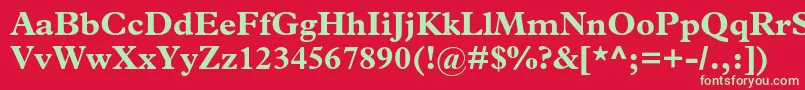 Шрифт PlantinstdBold – зелёные шрифты на красном фоне