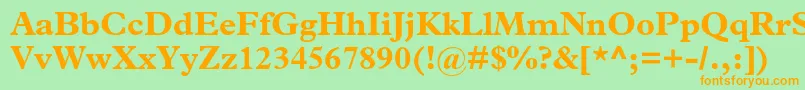 PlantinstdBold Font – Orange Fonts on Green Background