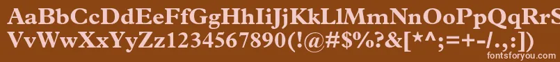 Шрифт PlantinstdBold – розовые шрифты на коричневом фоне