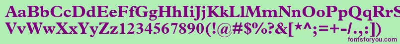PlantinstdBold Font – Purple Fonts on Green Background