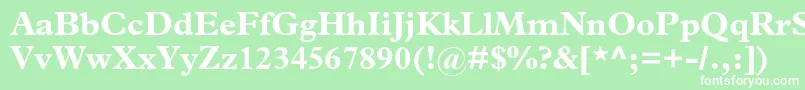 PlantinstdBold-Schriftart – Weiße Schriften auf grünem Hintergrund