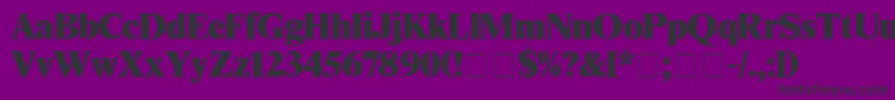 TimesBlack Font – Black Fonts on Purple Background