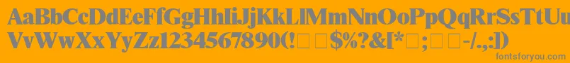 TimesBlack Font – Gray Fonts on Orange Background