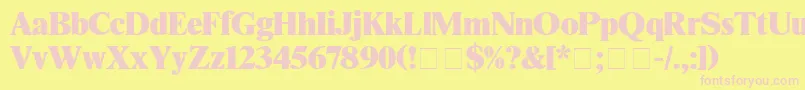 TimesBlack Font – Pink Fonts on Yellow Background