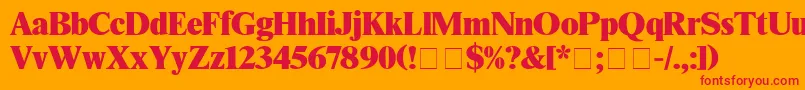 TimesBlack Font – Red Fonts on Orange Background