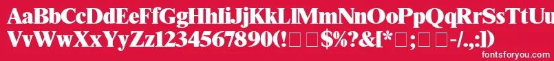 TimesBlack Font – White Fonts on Red Background