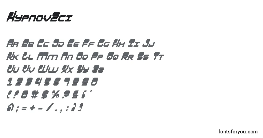 A fonte Hypnov2ci – alfabeto, números, caracteres especiais