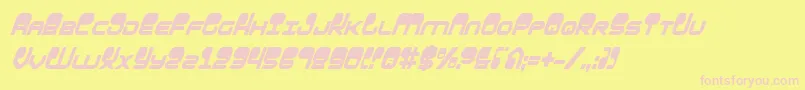 Hypnov2ci Font – Pink Fonts on Yellow Background