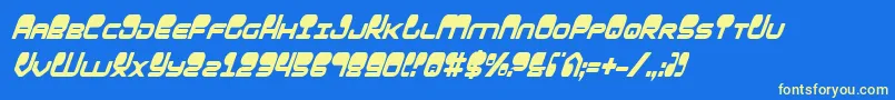 Hypnov2ci Font – Yellow Fonts on Blue Background