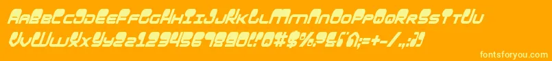 Hypnov2ci Font – Yellow Fonts on Orange Background