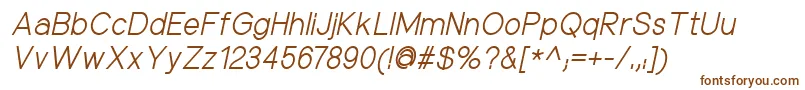 NuorderItalic Font – Brown Fonts on White Background