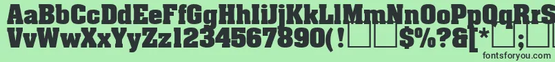Aardvark ffy-Schriftart – Schwarze Schriften auf grünem Hintergrund