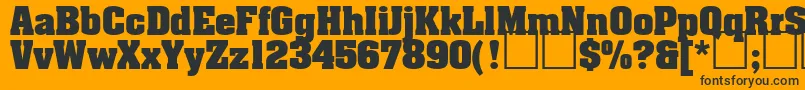 Aardvark ffy Font – Black Fonts on Orange Background